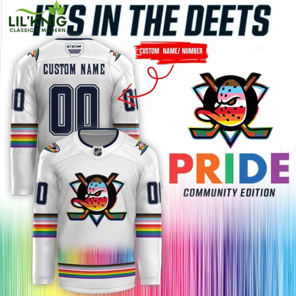 Anaheim Ducks x Pride Community Edition 2024 Custom Name Jersey | LGBTQ+ Pride NHL Jersey