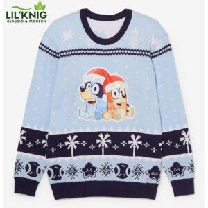 Bluey Bingo & Bluey Patterned Youth Holiday Sweater