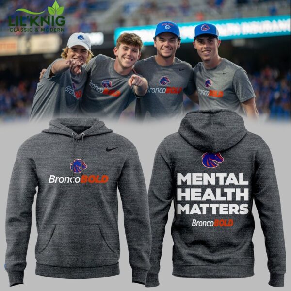 Boise State Broncos Mental Health Matters Hoodie 2024 – Awareness Collection