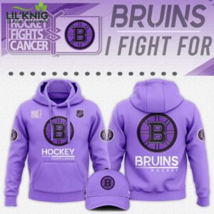 Boston Bruins Hockey Fights Cancer Unisex Hoodie | NHL Charity Cancer Hoodie