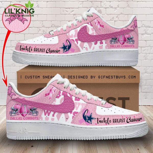 Breast Cancer Awareness x Dallas Cowboys Air Force 1 Sneakers – Supportive Fan Gear