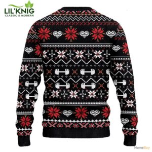 Brodolf The Red Nose Gainzdeer Gym 2024 Ugly Christmas Sweater