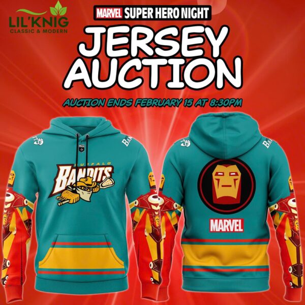 Buffalo Bandits Marvel Super Hero Night 2025 Hoodie – Limited Edition