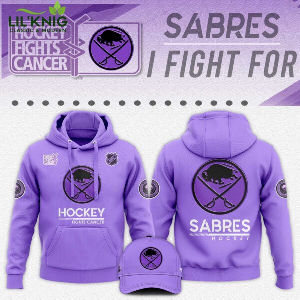 Buffalo Sabres Hockey Fights Cancer Unisex Hoodie | NHL Cancer Support Apparel