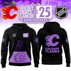 Calgary Flames “Hockey Fights Cancer” 2024 Hoodie – Show Your Support for the Cause