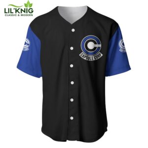 Capsule Baseball Jersey Dragon Ball Z Baseball Jersey Anime Baseball Jersey