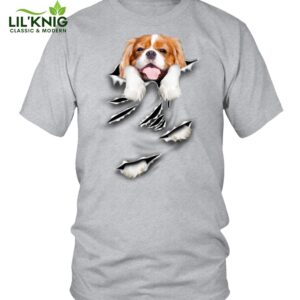 Cavalier King Charles Spaniel-Scratch Round Neck T-Shirt Unisex