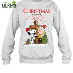 Christmas Begins With Christ Snoopy M131 Sweatshirt