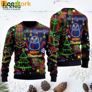 Christmas Bright Neon Lighting Ugly Sweater