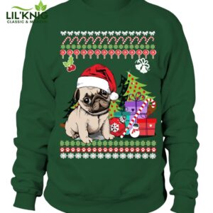 Christmas Pug Sweatshirt Unisex