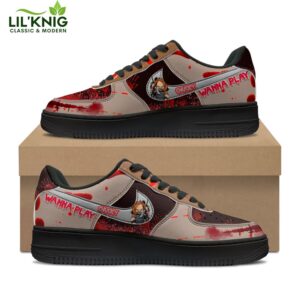 Chucky X Nike Air Force 1 Customized For Halloween