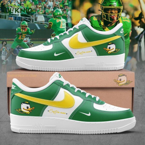 Custom Name Oregon Ducks Hot Limited Edition 2024 Air Force Nike Sneaker 1 Shoes