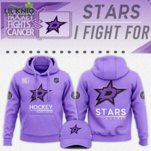 Dallas Stars Hockey Fights Cancer Unisex Hoodie | NHL Cancer Support Clothing