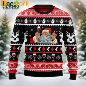 Dear Santa Just Bring Wine Ugly Christmas Sweater