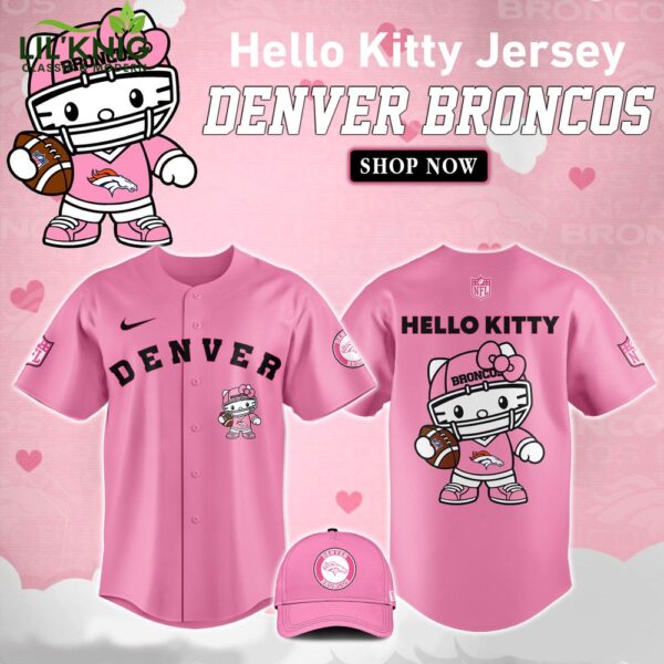 Denver Broncos x Kitty Jersey Limited Edition Pink Version – Custom Team Apparel