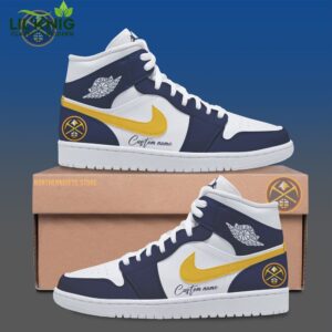 Denver Nuggets Nike Custom Air Force 1 Sneaker Shoes