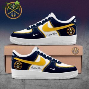 Denver Nuggets Nike Custom Air Force 1 Sneaker Shoes