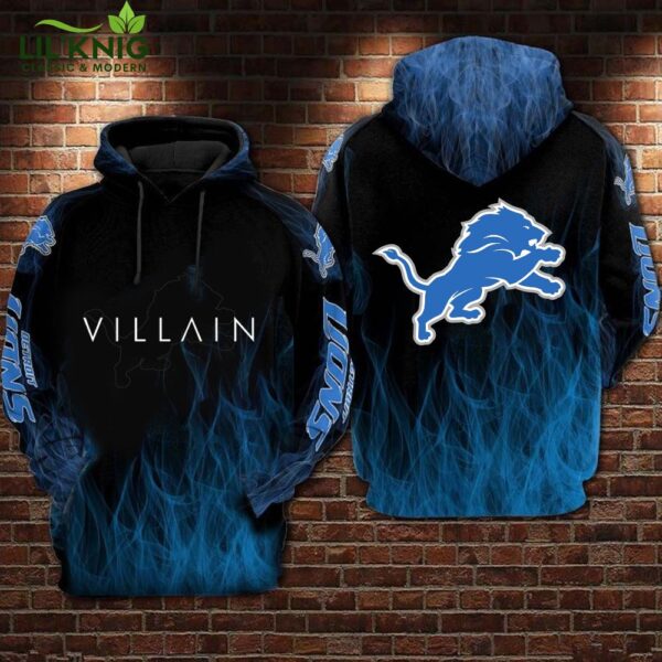 Detroit Lions VILLAIN 3D Hoodie 2023 – NFL Special Edition