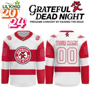 Detroit Red Wings 2024 Grateful Dead Night Custom Jersey