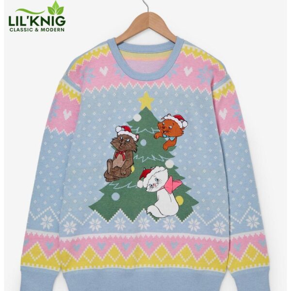 Disney The Aristocats Kittens Tree Holiday Sweater