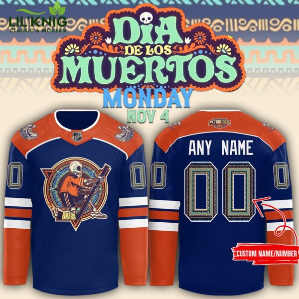 Edmonton Oilers Día de los Muertos Day of the Dead Jersey – Inaugural Edition