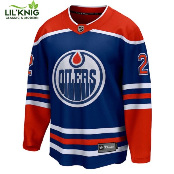 Evan Bouchard Edmonton Oilers NHL Fanatics Breakaway Royal Home Jersey