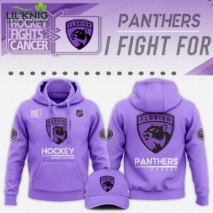 Florida Panthers Hockey Fights Cancer Unisex Hoodie | NHL Cancer Awareness Gear