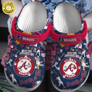 Footwearmerch Atlanta Braves Baseball team MLB Sport Custom Name Crocs Clogs Crocband Shoes Comfortable