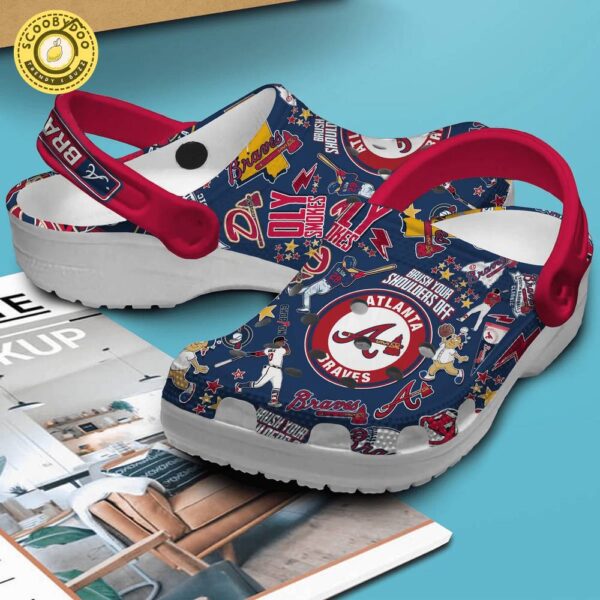 Footwearmerch Atlanta Braves Baseball team MLB Sport Custom Name Crocs Clogs Crocband Shoes Comfortable