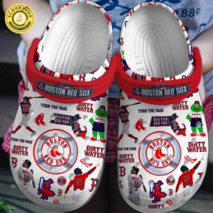 Footwearmerch Boston Red Sox Baseball team MLB Sport Crocs Clogs Crocband Shoes Comfortable For Men Women and Kids