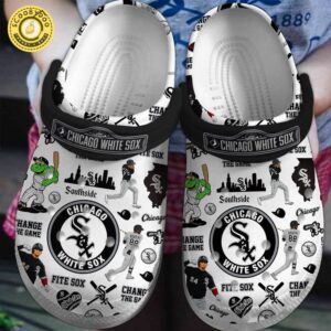 Footwearmerch Chicago White Sox Baseball team MLB Sport Crocs Clogs Crocband Shoes Comfortable For Men Women and Kids