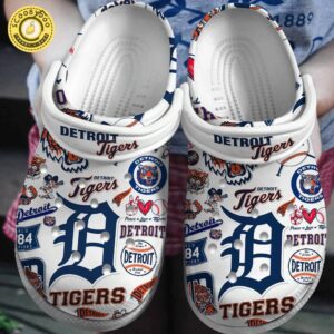 Footwearmerch Detroit Tigers Baseball team MLB Sport Crocs Clogs Crocband Shoes Comfortable For Men Women and Kids