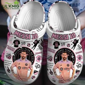 Footwearmerch Lionel Messi Inter Miami Football Soccer Sport Crocs Crocband Clogs Shoes