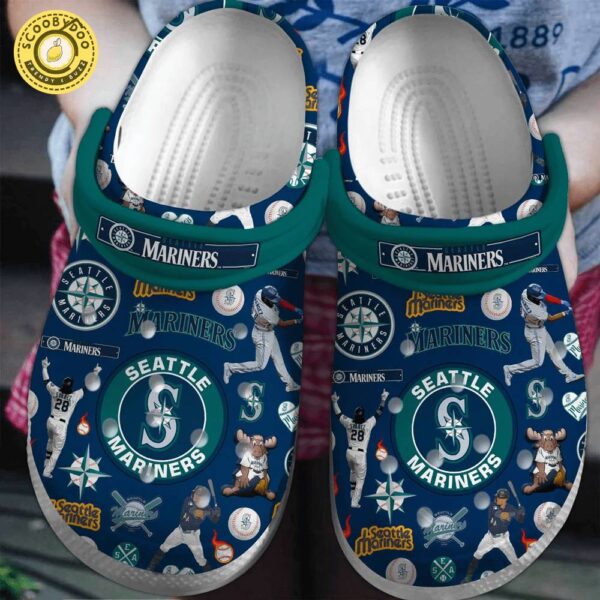 Footwearmerch Seattle Mariners Baseball team MLB Sport Crocs Clogs Crocband Shoes Comfortable For Men Women and Kids