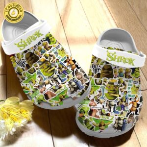 Footwearmerch Shrek Cartoon Crocs Crocband Clogs Shoes Comfortable For Men Women and Kids LIL1