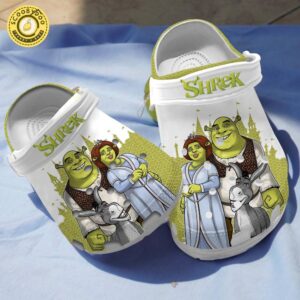 Footwearmerch Shrek Farmily Cartoon Crocs Crocband Clogs Shoes Comfortable For Men Women and Kids