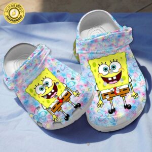 Footwearmerch Spongebob Squarepants Cartoon Crocs Crocband Clogs Shoes Comfortable For Men Women and Kids