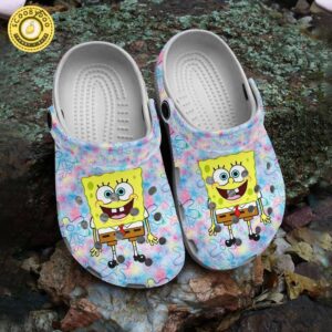 Footwearmerch Spongebob Squarepants Cartoon Crocs Crocband Clogs Shoes Comfortable For Men Women and Kids