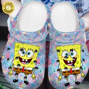 Footwearmerch Spongebob Squarepants Cartoon Crocs Crocband Clogs Shoes Comfortable For Men Women and Kids