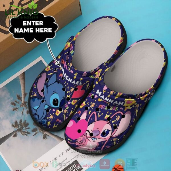 Footwearmerch Stitch And Angel Cartoon Valentine Crocs Crocband Clogs Shoes