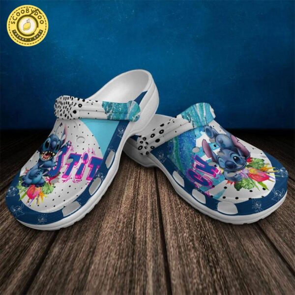 Footwearmerch Stitch Cartoon Crocs Crocband Clogs Shoes Comfortable For Men Women and Kids