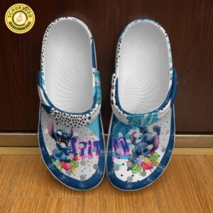 Footwearmerch Stitch Cartoon Crocs Crocband Clogs Shoes Comfortable For Men Women and Kids