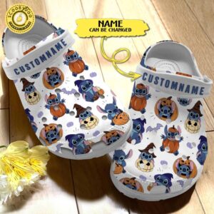 Footwearmerch Stitch Cartoon Crocs Crocband Clogs Shoes Comfortable For Men Women and Kids V3