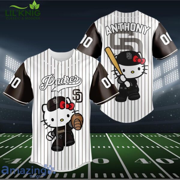 Hello Kitty Vs San Diego Padres 2024 Hot Limited Version Black Baseball Jersey