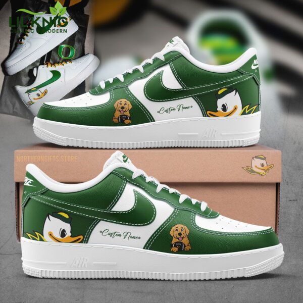 Herbstreit X Oregon Ducks Customize Green Air Force 1 Nike  Sneaker Hot Edition 2024