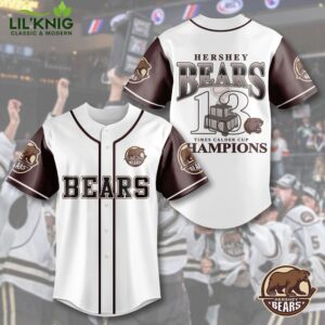 Hershey Bears Times Calder Cup Champions Baseball Jersey