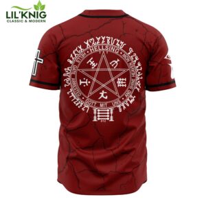 Hooktab 3D Printed Alucard Eyes V2 Hellsing Men’S Short Sleeve Anime Baseball Jersey