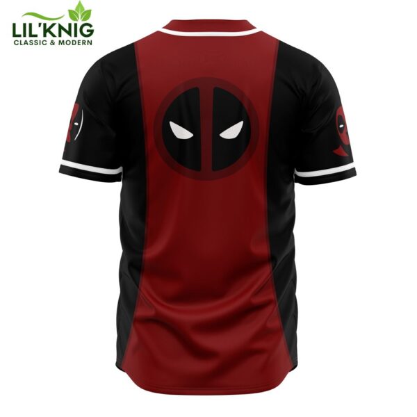 Hooktab 3D Printed Deadpool Marvel Men’S Short Sleeve Anime Baseball Jersey