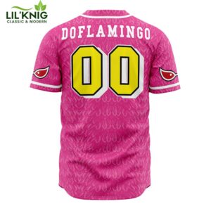 Hooktab 3D Printed Donquixote Pirates Doflamingo One Piece Men’S Short Sleeve Anime Baseball Jersey