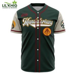 Hooktab 3D Printed Mandalorians Boba Fett Star Wars Men’S Short Sleeve Anime Baseball Jersey